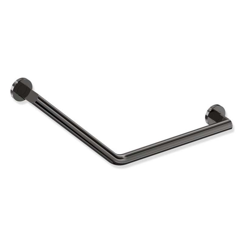 HEWI Metallics 'L' Shaped Support Rail - Glossy Black Chrome